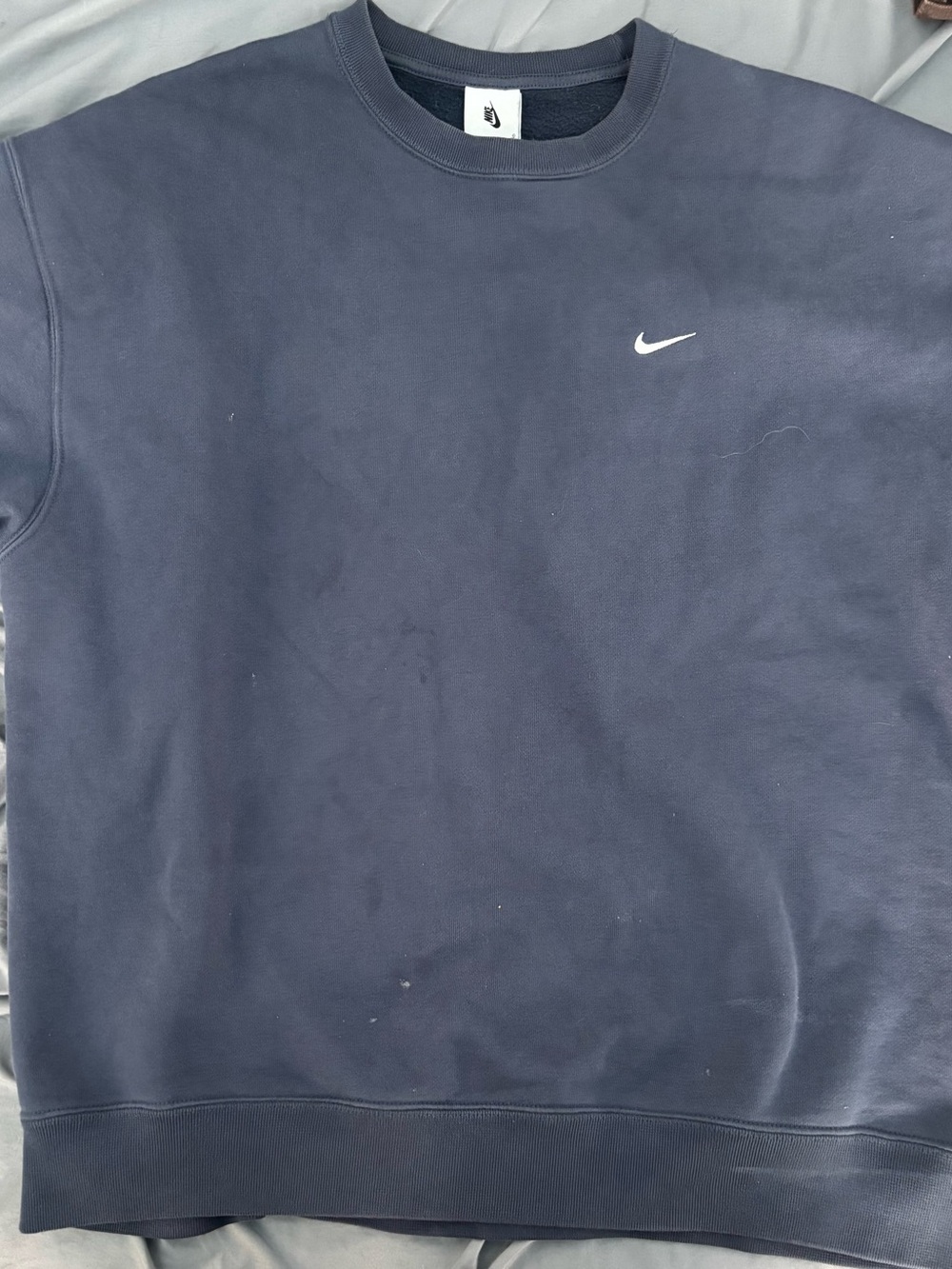 Nike Men Crewneck Vintage Navy Blue (Baggy) - Picture 2 of 8